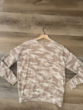 Athleta Camo Crewneck Sweatshirt